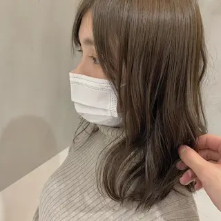 ミディアム オリーブ カラー✨有坂映哉のヘアスタイル
