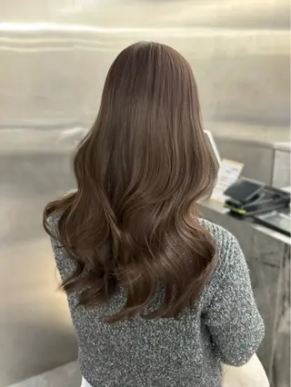セミロング カラー 透明感カラー / 艶カラー/ あいりのヘアスタイル
