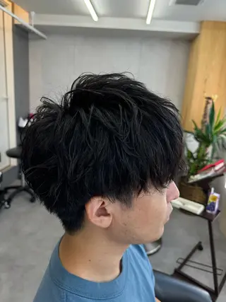 ショート パーマ メンズ 【縮毛矯正/カラー】 今野寛己のヘアスタイル