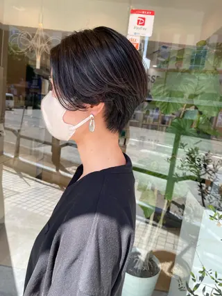 ショート 縮毛矯正ボブ/ 髪質改善/カットのヘアスタイル