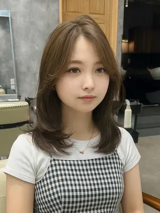 ミディアム ✨レイヤーカット✨ 顔まわり✂️鎌倉楓麻のヘアスタイル