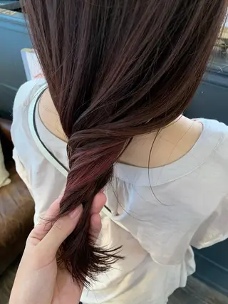 セミロング カラー 安村 美奈のヘアスタイル