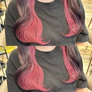 ロング カラー Rio🎀ブリーチ なし透明感♡顔周り♡のヘアスタイル