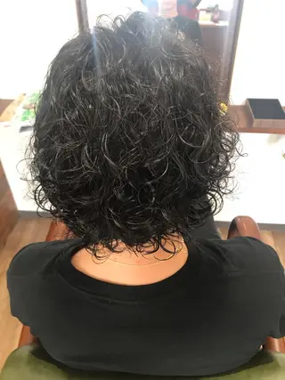 ミディアム パーマ メンズ Rug Relief 吉田のヘアスタイル