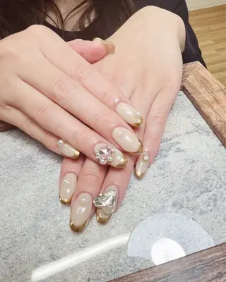 ネイル candy nail 韓国風ワンホンネイルのネイルデザイン