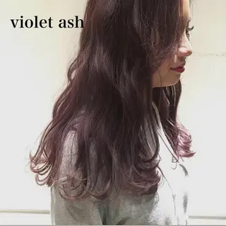 セミロング カラー 透明感カラー👑 井上美乃里のヘアスタイル