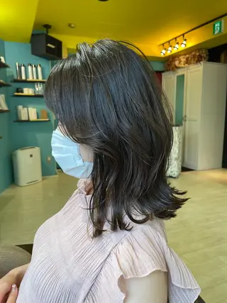 ミディアム 末石 智のヘアスタイル