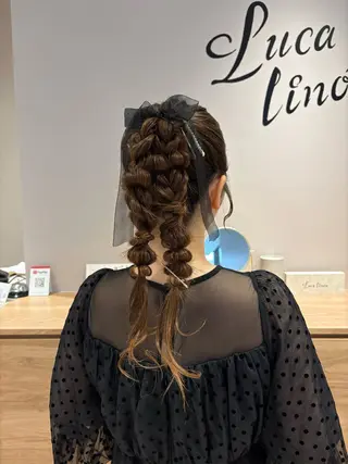 ロング ヘアアレンジ yuka/ ヘアセットのヘアスタイル