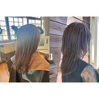 セミロング カラー ヘアアレンジ topstylist 野口　雅のヘアスタイル