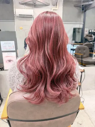 セミロング カラー AiM 大名　似合わせカットのヘアスタイル