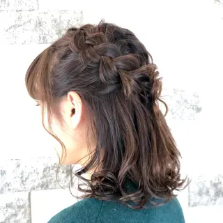 ミディアム ヘアアレンジ これた🧸ヘアメ職人 ♡髪質改善♡カラーのヘアスタイル