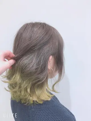セミロング カラー sato manamiのヘアスタイル