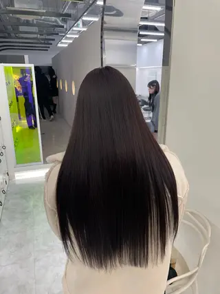 ロング カラー 中韓レイヤー/ ブラウン🤎はやとのヘアスタイル