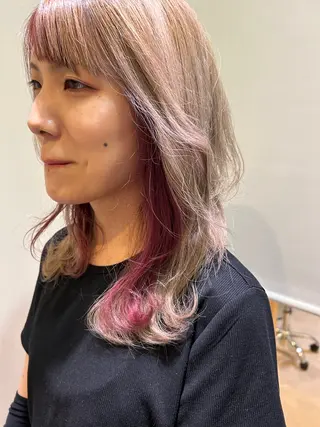 ロング カラー 久木原 ゆりのヘアスタイル