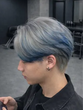 ミディアム カラー ヘアアレンジ メンズ 🔥ニュアンス フェザー小林海斗🔥のヘアスタイル