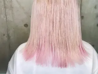 セミロング カラー 派手髪デザインカラー ヒロカのヘアスタイル