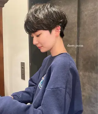 ショート パーマ 透明感カラー 🦙なりたりみのヘアスタイル