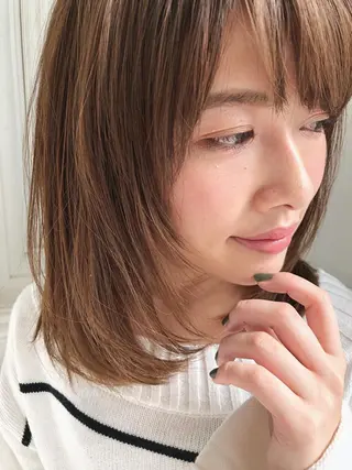 ミディアム 沖 宜志のヘアスタイル