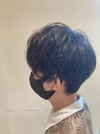 ショート パーマ メンズ 🕊mtm🫧梅田/ 定額制/透明感/艶髪のヘアスタイル