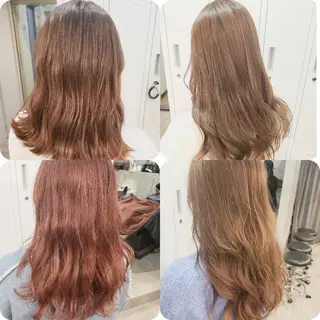 セミロング カラー ミルクティー特化 🌈島内　琢真🌈のヘアスタイル