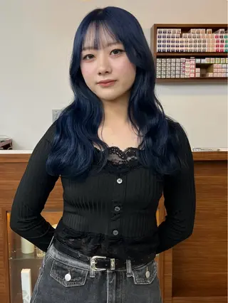 セミロング いざわりお /梅田/ブリーチのヘアスタイル