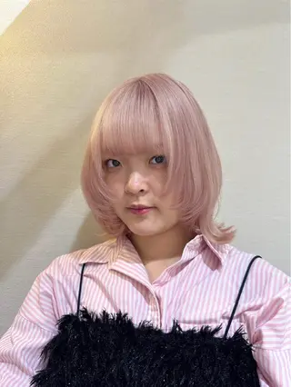 セミロング 透明感カラー/ くびれヘア/ユウユのヘアスタイル