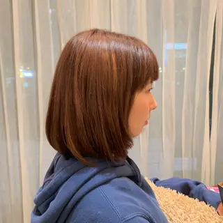 ミディアム カラー 小顔/似合わせカット 杉山莉菜のヘアスタイル