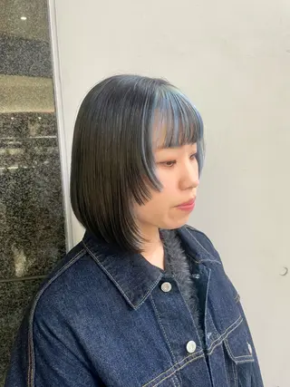ミディアム カラー ショート/ボブ/ 透明感カラー/ほのかのヘアスタイル