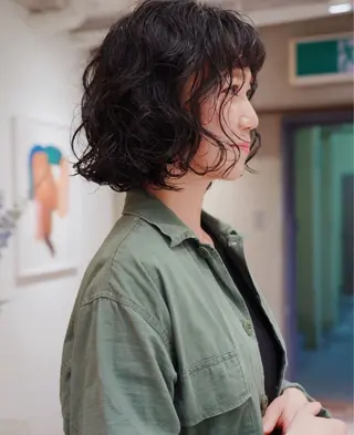 パーマ レイヤーカット🍏 オリーブ/ののかのヘアスタイル