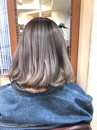 ミディアム カラー 100%髪質改善特化 TRUNSのヘアスタイル