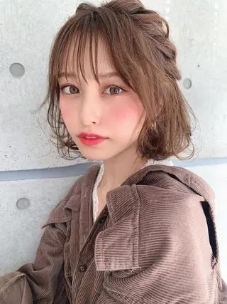ミディアム カラー ヘアアレンジ 🪞【公式】表参道 🪞knot🪞のヘアスタイル