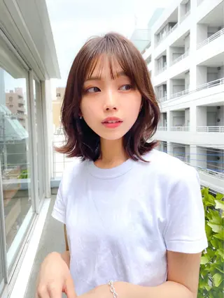 ミディアム カラー 似合わせレイヤー 🇰🇷荒木洋文のヘアスタイル