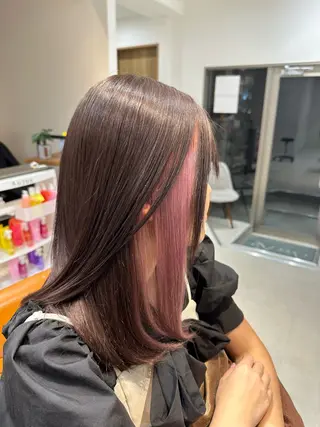 セミロング カラー 巻ける縮毛矯正/ 堺 健人のヘアスタイル