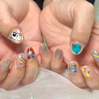 ネイル 【OKIKA】 らん🦖🌈🧡のマツエク・マツパデザイン