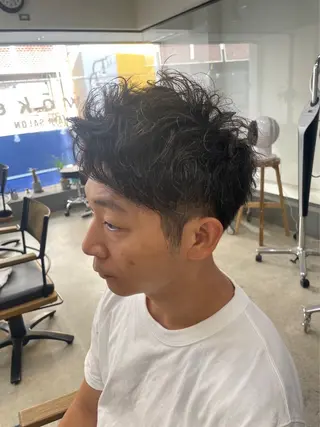 ショート パーマ メンズ メンズ専門サロン wokeのヘアスタイル