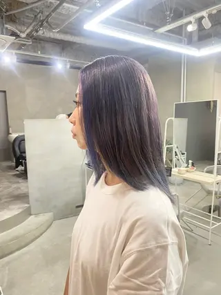 ミディアム カラー 前橋 姫奈のヘアスタイル