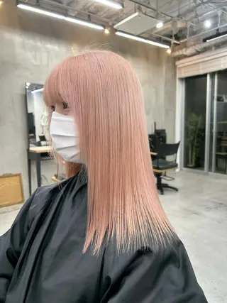 ロング カラー 韓国/ハイトーン/ ボブ🎀MIKU🎀のヘアスタイル