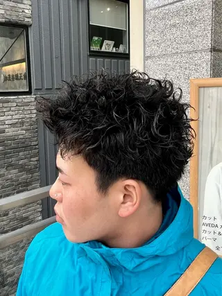 ショート 颯/ピンパーマ/ウル フ/カットモデル募集のヘアスタイル