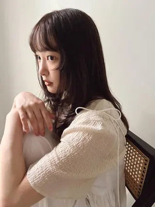 ミディアム カラー 西山 紗耶香🪽 透明感カラー/ボブのヘアスタイル