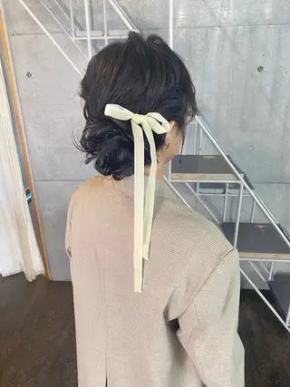 セミロング ヘアアレンジ モリモト サナのヘアスタイル