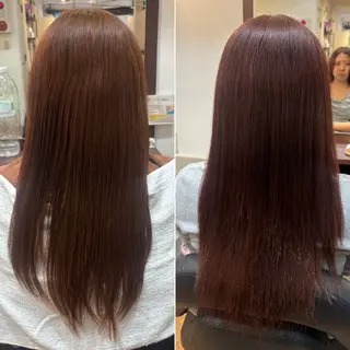 ロング MOLLASALON 浅香山店所属・髪質改善カラー 縮毛矯正🤍辻桃加のヘアスタイル