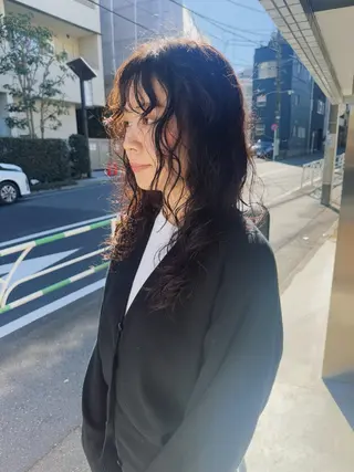 ロング パーマ ヘアアレンジ ニュアンスヘア🌔 nanakoのヘアスタイル