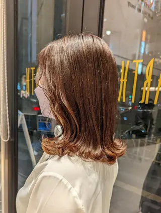 ミディアム カラー ヘアアレンジ  知念　香トータル ビューティー🌷のヘアスタイル