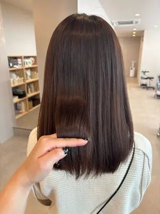 ミディアム カラー ボブ/顔周りレイヤー 🎀momoka🎀のヘアスタイル