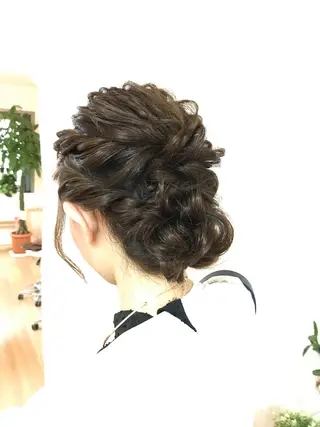 セミロング ヘアアレンジ 早朝✨ヘアセット 着付け/清水玲歌のヘアスタイル