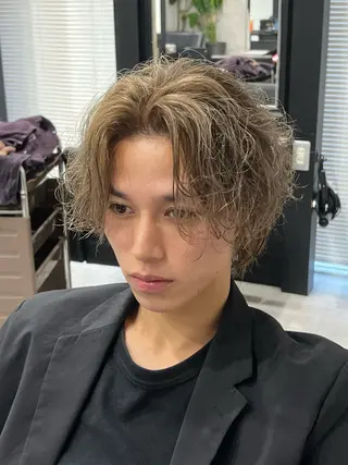ミディアム カラー メンズ メンズ特化パーマ &カラー🔥小倉大和のヘアスタイル