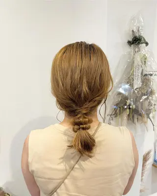 ミディアム ヘアアレンジ 梅田 薫のヘアスタイル
