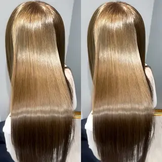 ロング カラー パーマ ヘアアレンジ 新宿⌇韓国風ヘア ⌇透明感カラーのヘアスタイル