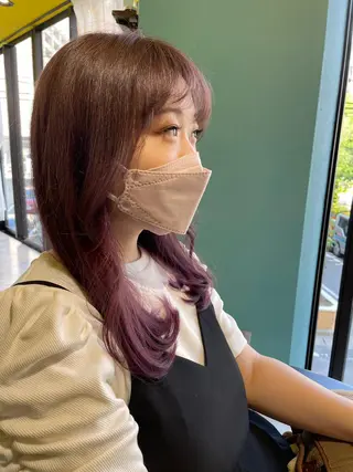 ロング カラー 末石 智のヘアスタイル