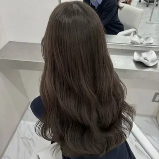 セミロング カラー グレージュ🐰透明感 カラー🫧akihoのヘアスタイル